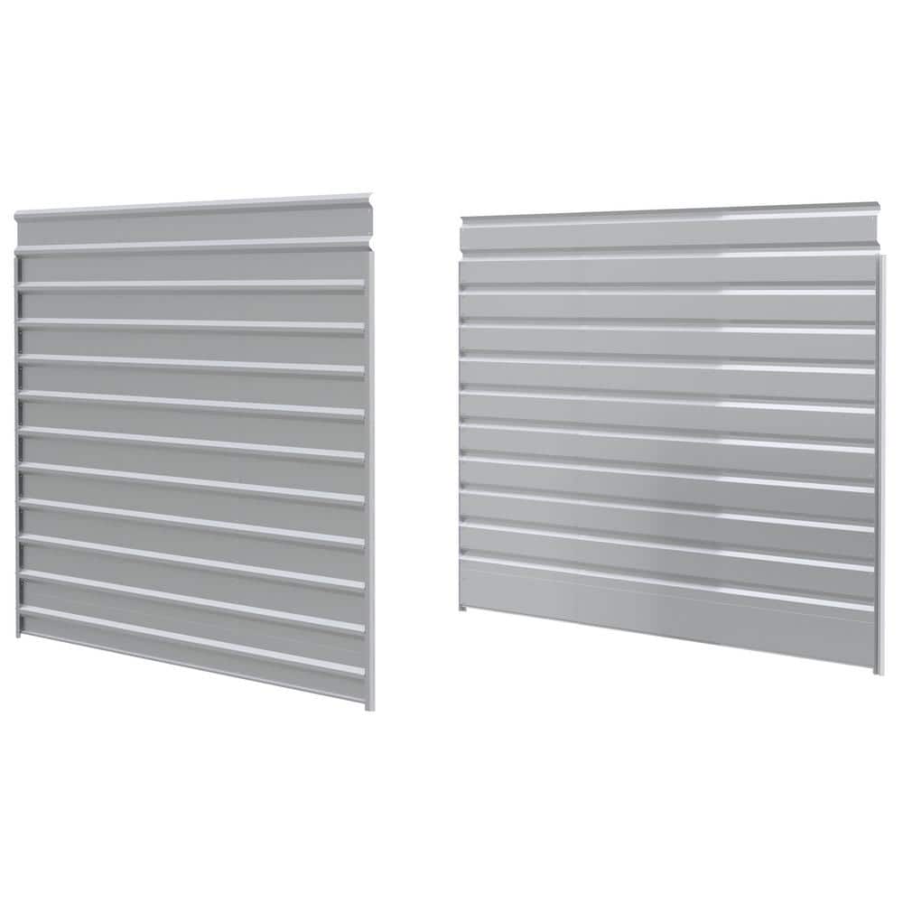 Eggshell Galvanized Steel Two-Sided Carport Enclosure Kit