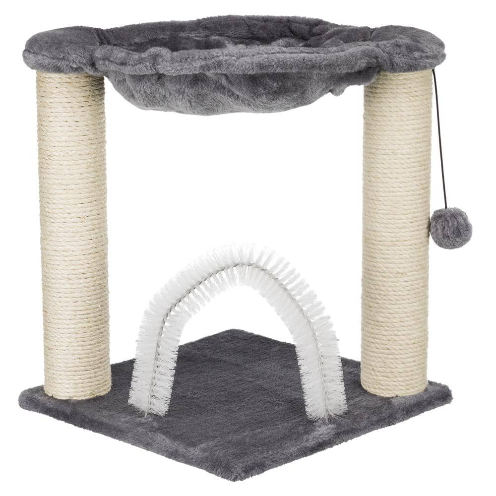 TRIXIE Gray Baza Scratching Post with Hammock 44556 The Home Depot