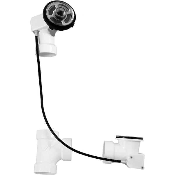 35 in. Cable Drive Bath Drain Trim - Sch. 40 PVC, ROUGH ONLY