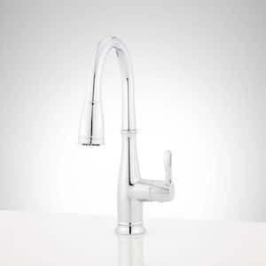 Cordelia Single Handle Pull Down Sprayer Kitchen Faucet in Polished Chrome