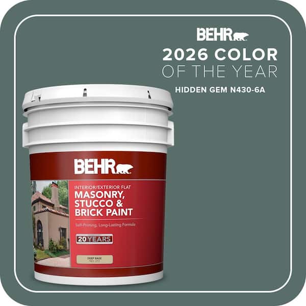 5 gal. #N430-6A Hidden Gem Flat Masonry, Stucco and Brick Interior/Exterior Paint
