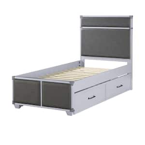 Acme Louis Philippe Twin Panel Bed in White 23845T by Dining Rooms Outlet  by Dining Rooms Outlet