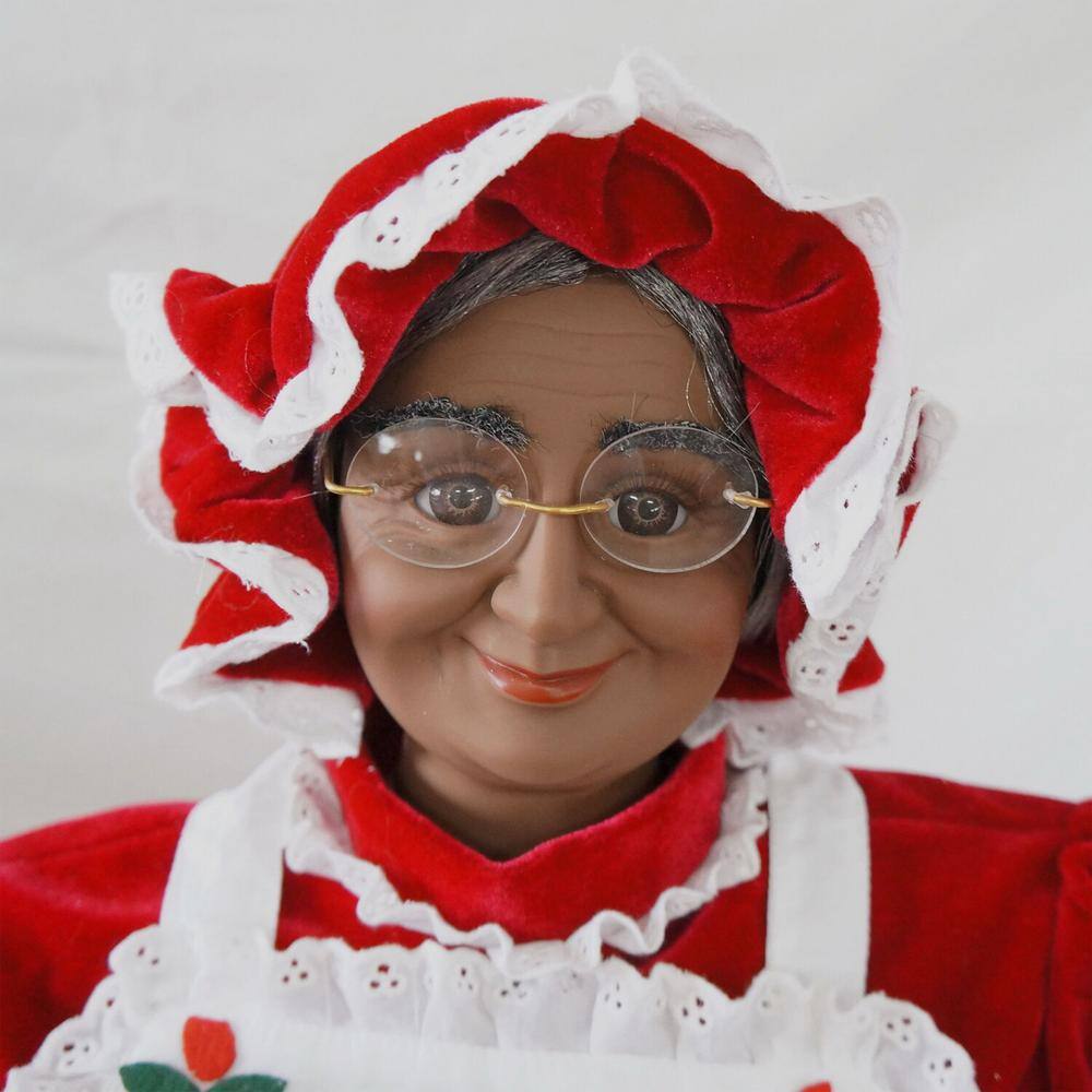 3-Ft. Red and White Animated Mrs. Claus with Apron
