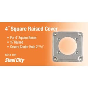 4 in. Pre-Galvanized Steel Square Electrical Box Surface Cover