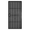 32 in. x 80 in. Su Casa Black Surface Mount Outswing Steel Security Door with Expanded Metal Screen