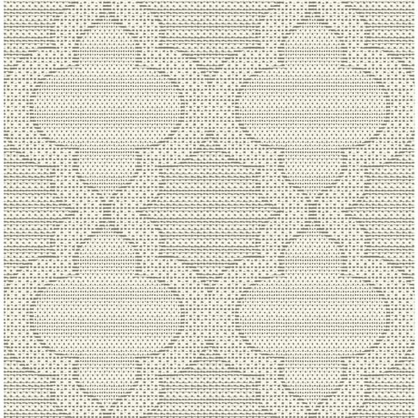 A-Street Prints Grey Ernest Quilted Quatrefoil Wallpaper Sample