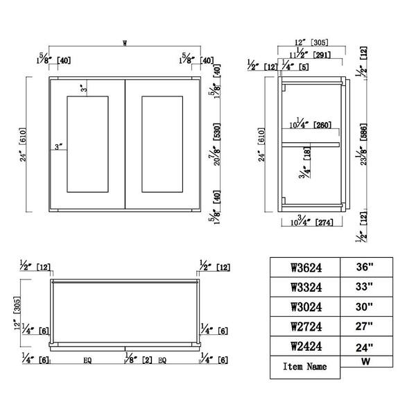 Design House Brookings Plywood Ready To Assemble Shaker 30x24x12 In 2 Door Wall Kitchen Cabinet In White 561597 The Home Depot