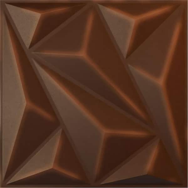 Ekena Millwork 19-5/8-in W x 19-5/8-in H Marquise EnduraWall Decorative 3D Wall Panel Aged Metallic Rust