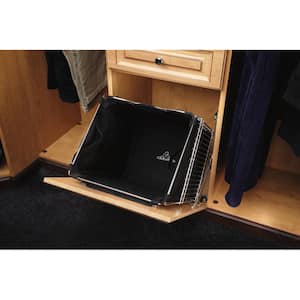 194 in. H x 19.46 in. W Black Cloth 1-Drawer Wide Mesh Wire Basket