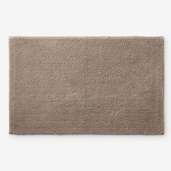 Company Cotton Plush Spa Solid 21 in. x 34 in. Mocha Bath Rug