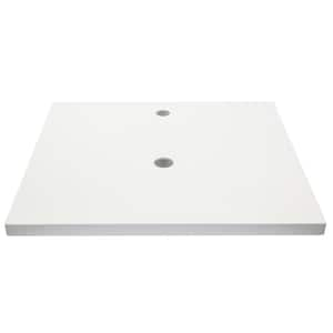 25 in. W x 22 in. D Terrazzo Vanity Top in White