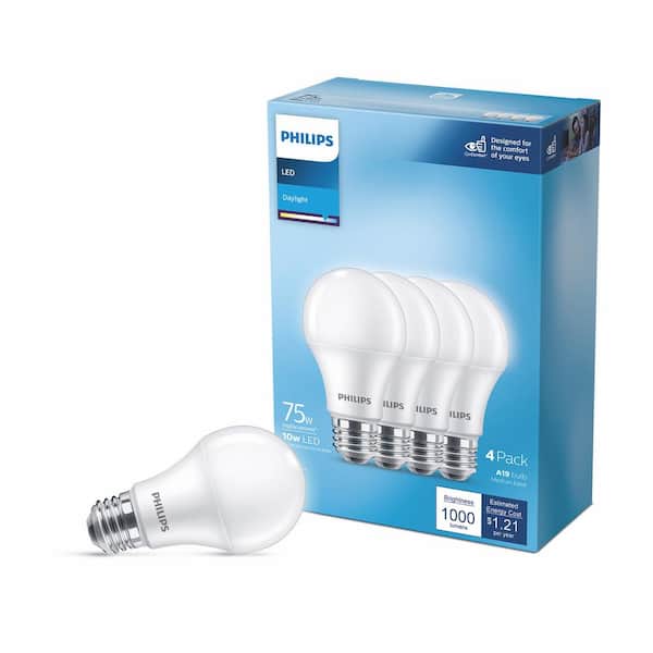 Philips 75-Watt Equivalent A19 Non-Dimmable E26 LED Light Bulb