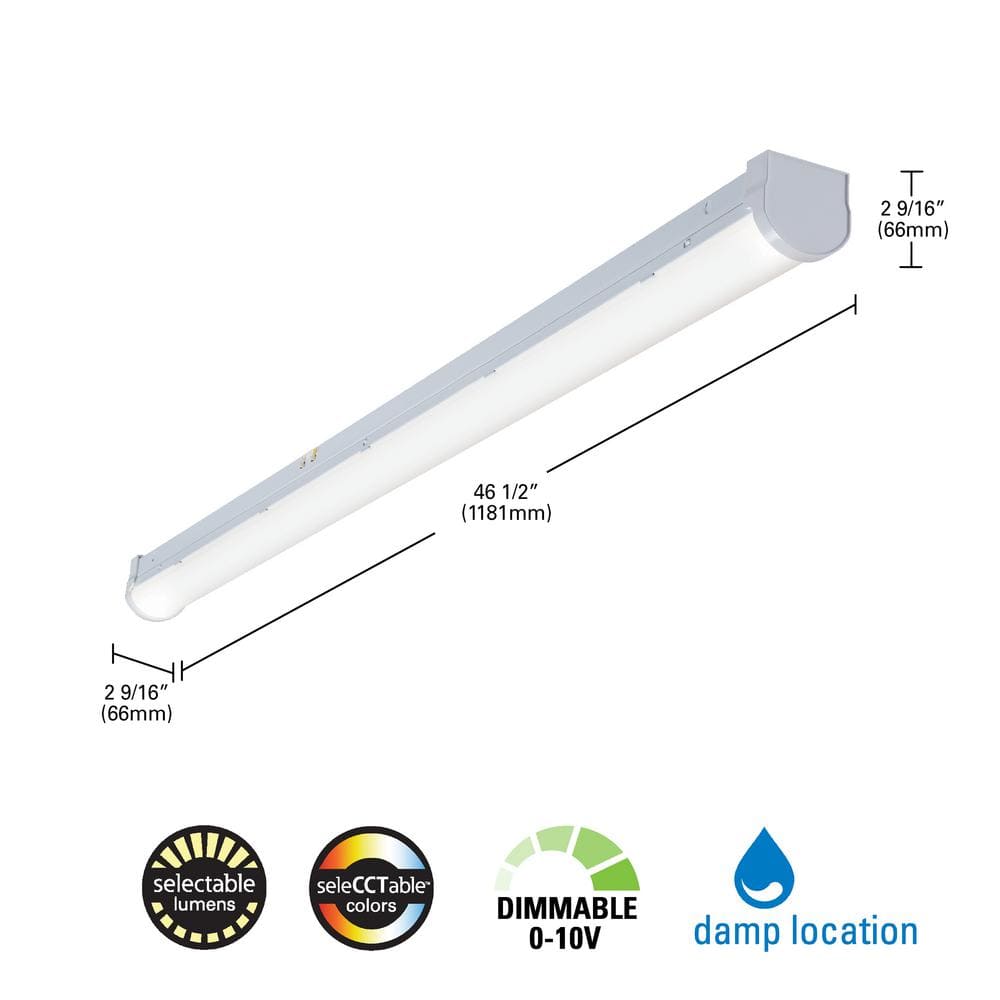 48" White Frosted LED Strip Light with Dimmable Feature