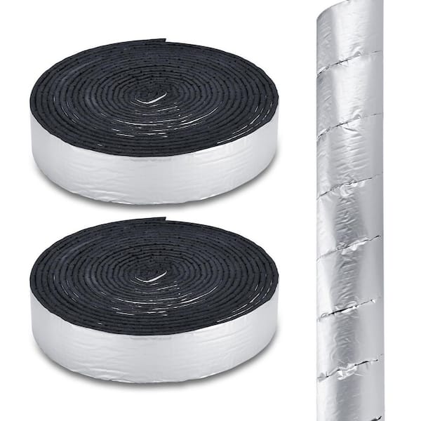 0.2 in. x 2 in. x 32.8 ft. R-1 Outdoor Pipe Insulation Wrap, for Winter Freeze Protection (2-Pack)
