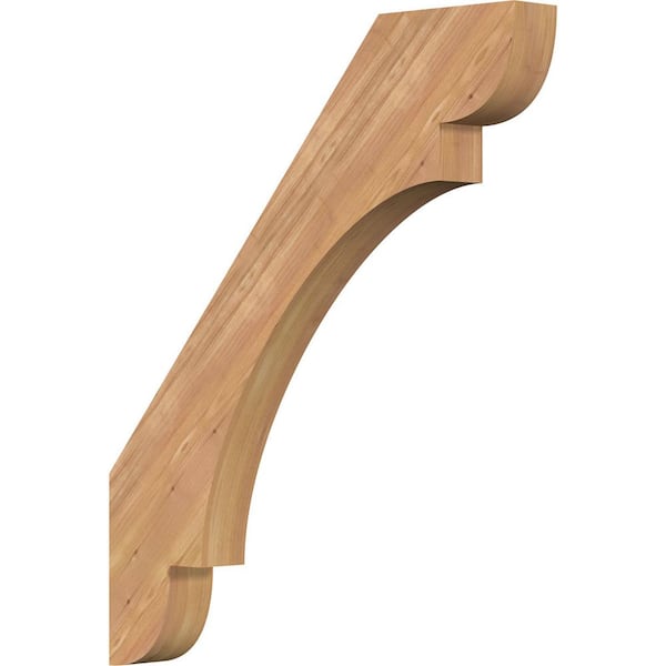 Ekena Millwork 3 1/2"W x 30"D x 36"H Olympic Smooth Knee Brace, Western Red Cedar