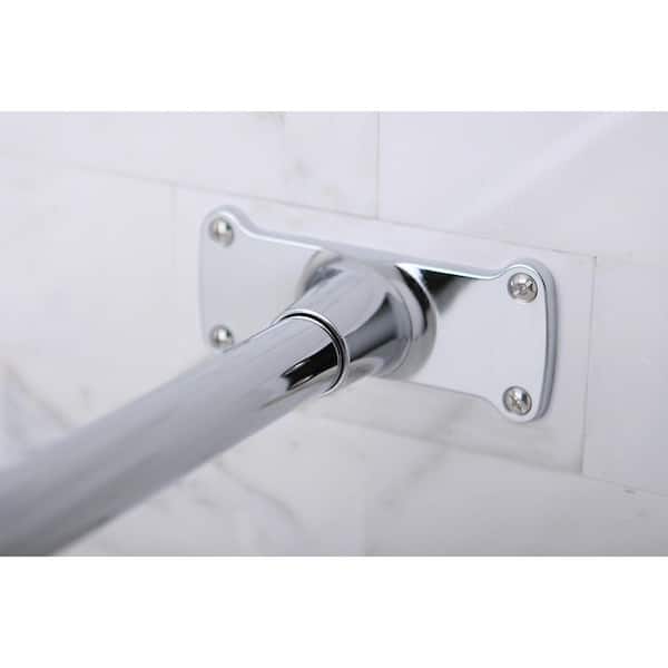 64 in. x 27 in. Corner Shower Rod in Chrome