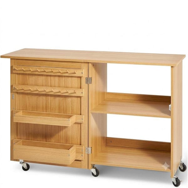 GDFSTUDIO 46.06 in. W x 30.63 in. H Multipurpose MDF Wood Folding