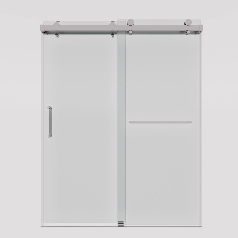 Oceanus 55''-59'' Frameless Clear Tempered Glass Shower Door