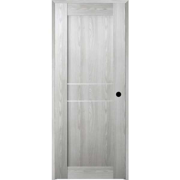 Belldinni Vona 24 in. x 80 in. Left-Handed Solid Core Ribeira Ash Prefinished Textured Wood Single Prehung Interior Door