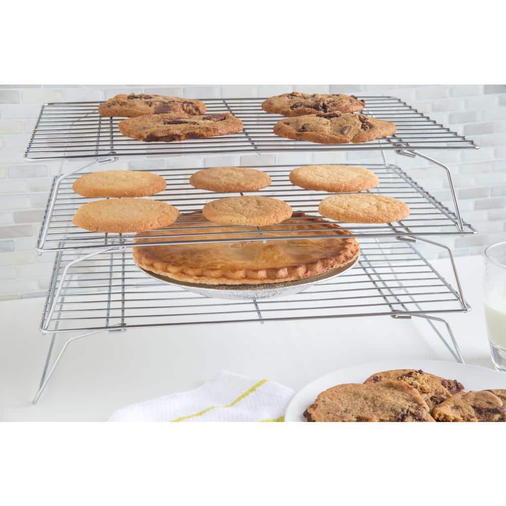 Chrome Stackable Cooling Rack Set, 3-Piece, 14" x 10"