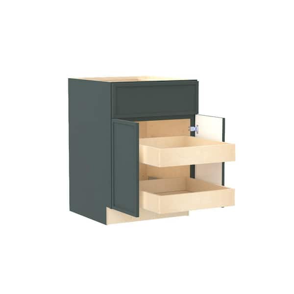 Franklin 24 in. W x 24 in. D x 34.5 in. H Assembled Plywood Base Kitchen Cabinet in Verdant Green with 2ROT Soft Close