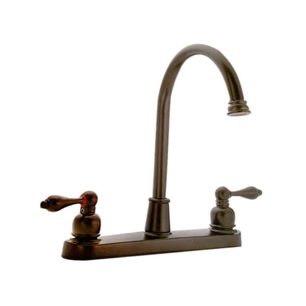 Unbranded Two Handle Standard Kitchen Faucet in Oil Rubbed Bronze