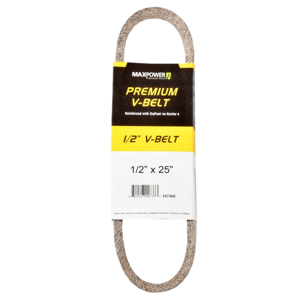 MaxPower 1/2 in. x 25 in. Premium V-Belt 347468 - The Home Depot