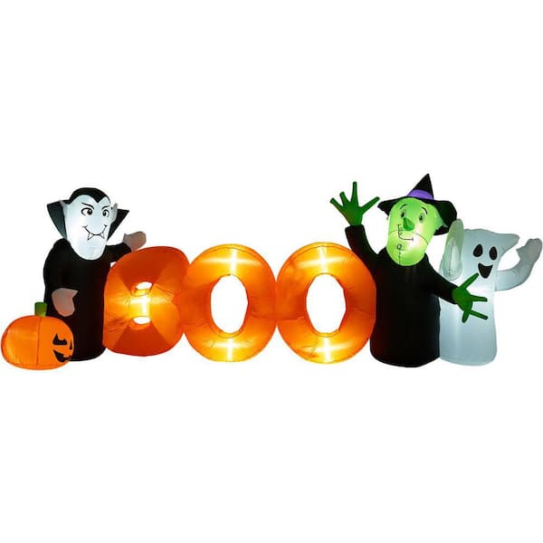 Haunted Hill Farm 10 ft. Boo Sign Halloween Inflatable with Lights
