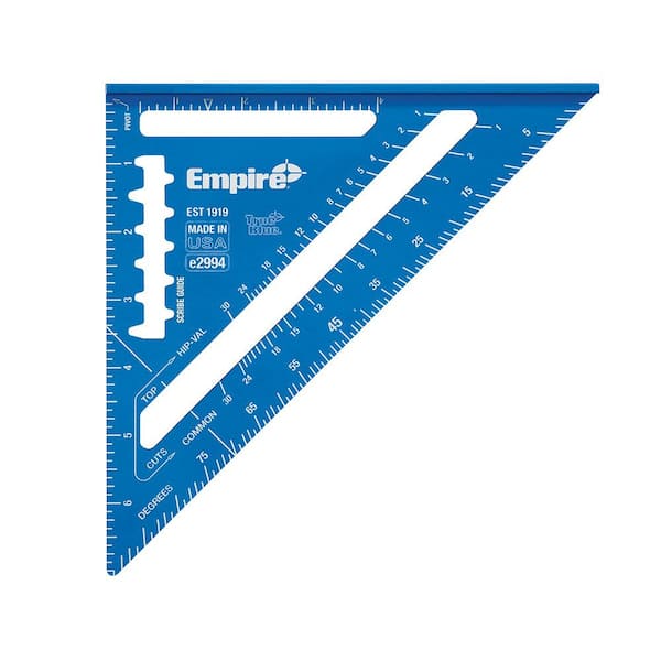 7 in. and 12 in. Laser Etched Aluminum Rafter Squares