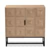 Baxton Studio Darien Natural Brown and Black Storage Cabinet 213