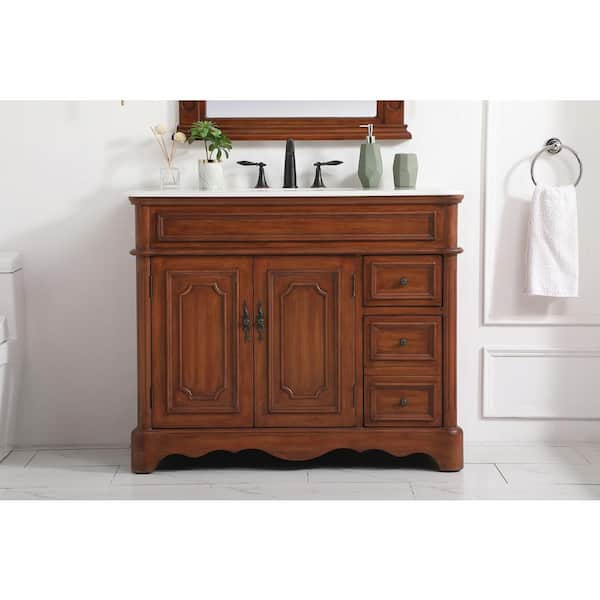 42 inch bathroom vanity deals with top