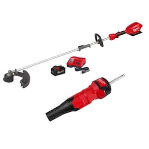 M18 FUEL 18V Lithium-Ion Brushless Cordless QUIK-LOK String Trimmer 8.0Ah Kit with Blower Attachment (2-Tool)