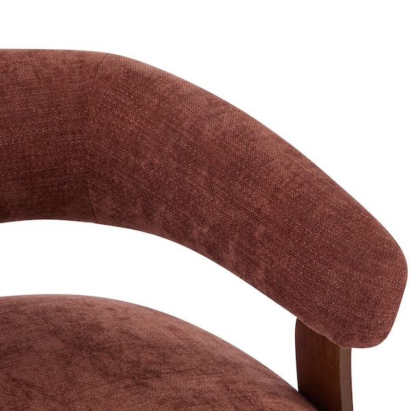 CHRISTOPHER KNIGHT HOME Norma Modern Coral Red and Walnut