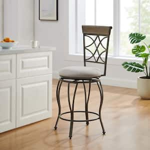 Newberry 25in. Pewter Metal Counter stool