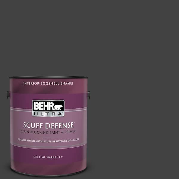 BEHR ULTRA 1 gal. #BNC-38 Spade Black Extra Durable Eggshell Enamel Interior Paint & Primer