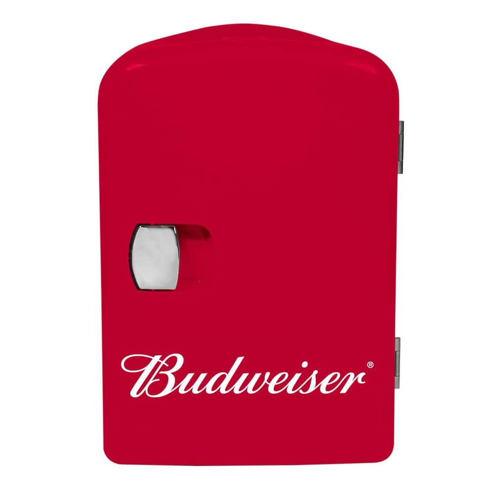 6.85 in., 3 cu. ft., 6 Can, Retro Mini Refrigerator, Bud Themed in