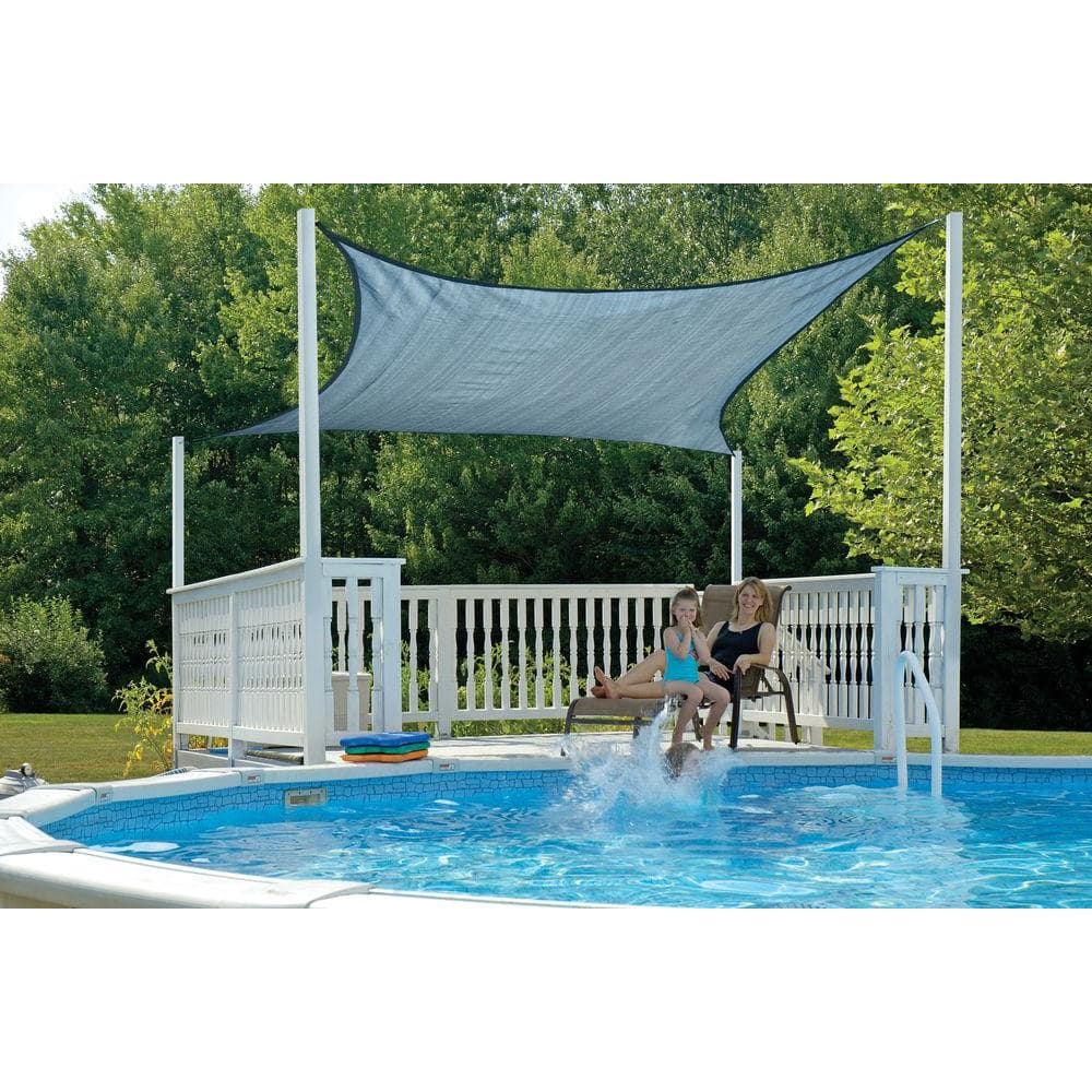 Sea Blue 16' Square Heavyweight Sun Shade Sail
