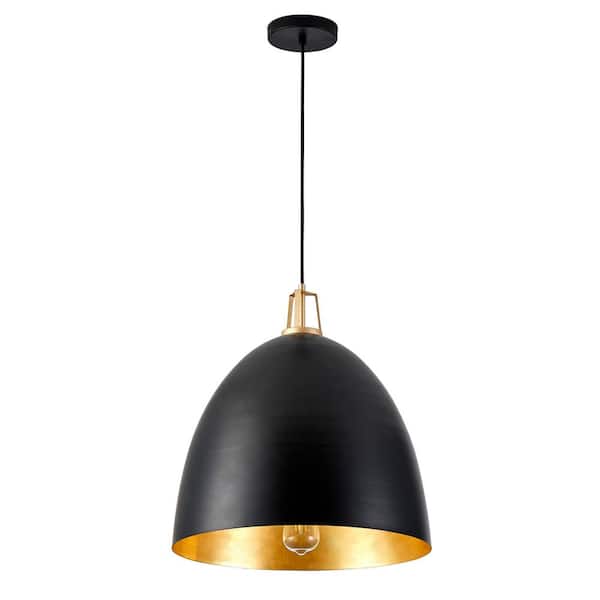 40-Watt 1-Light Kitchen Island Black Pendant Light Fixture Industrial Hanging Lighting Fixture