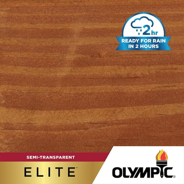 Olympic Elite 1 gal. ST-2020 Redwood Semi-Transparent Exterior Stain and Sealer in One Low VOC