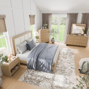 Falkner 6-Piece Natural Wood King Panel Bedroom Set