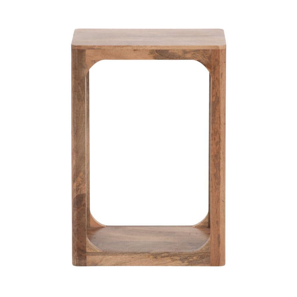 Dahl 16 in. Natural Rectangle Solid Wood End Table - thumbnail 4