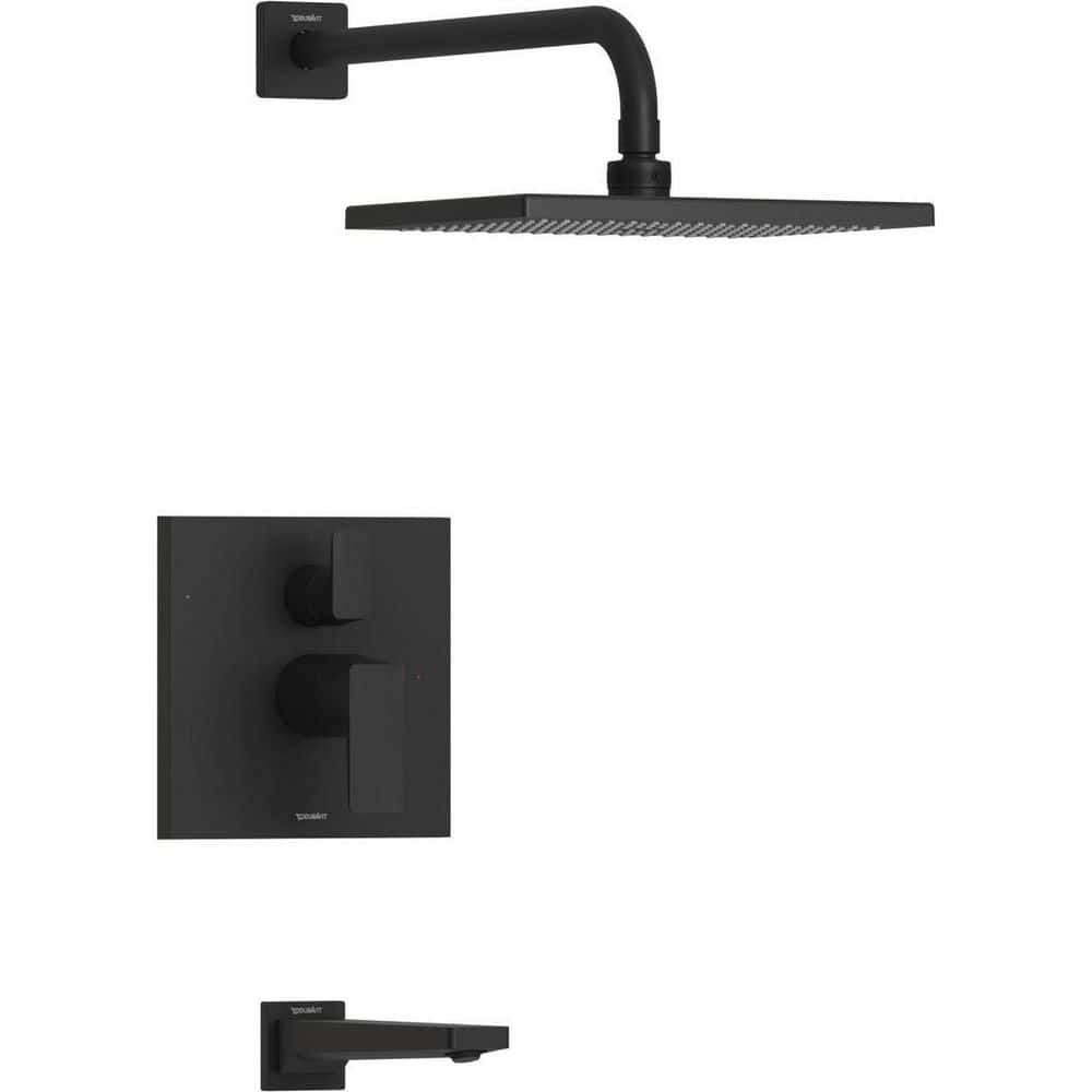 DuraSquare 1-Handle Tub and Shower Trim Kit in Matte Black (Valve Included) price history on PriceWatchPro