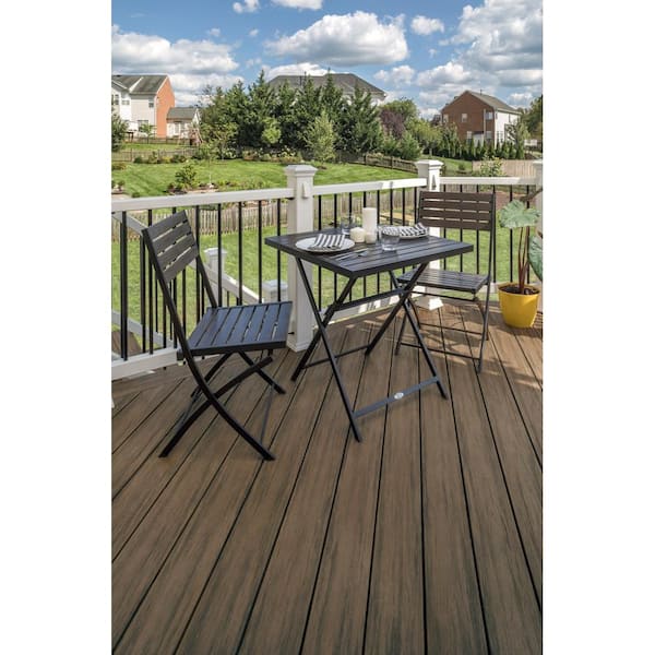 Enhance Naturals 1 in. x 6 in. x 1 ft. Coastal Bluff Composite Deck Board Sample - Brown