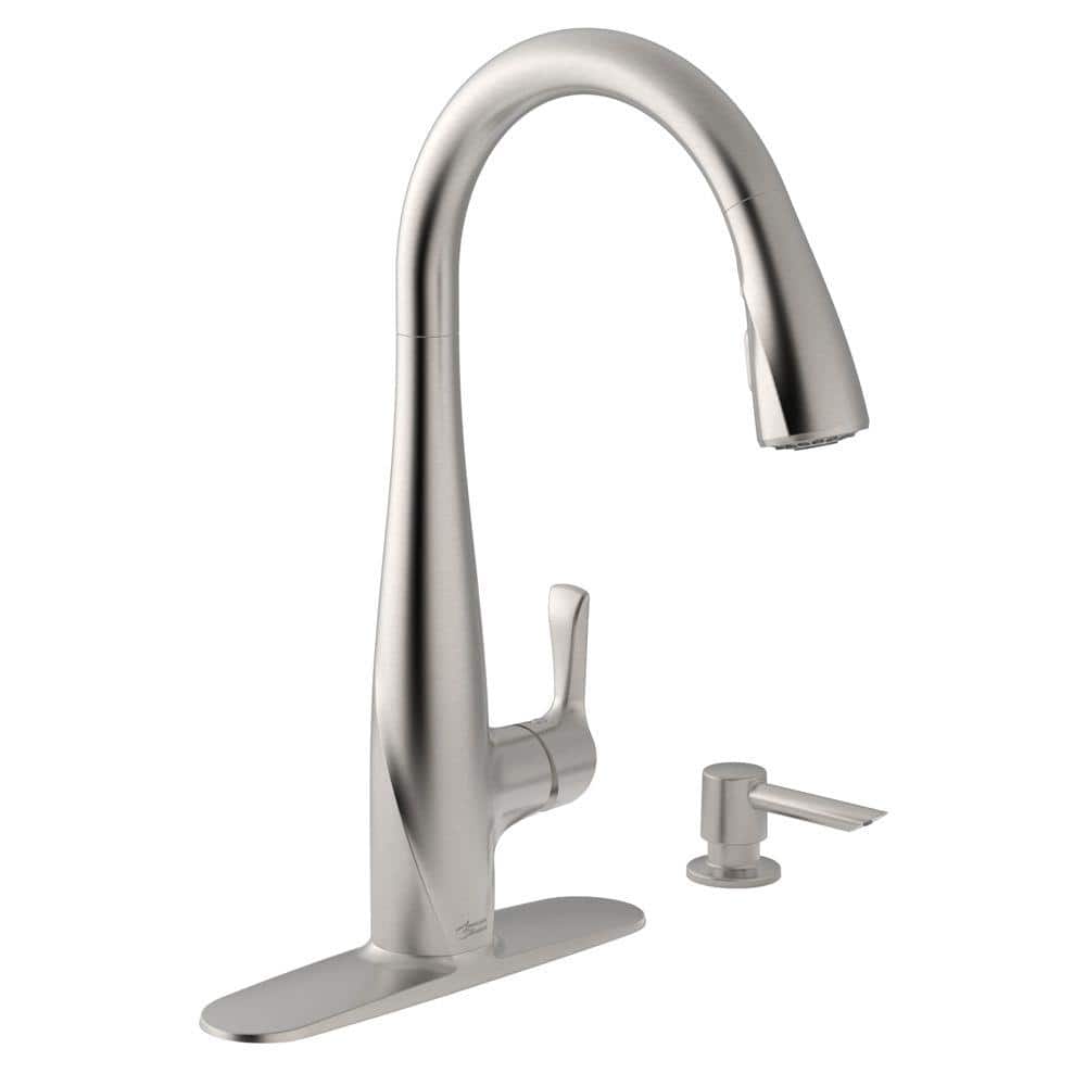 Lillian Single-Handle Pull-Down Sprayer Kitchen Faucet with Soap Dispenser 