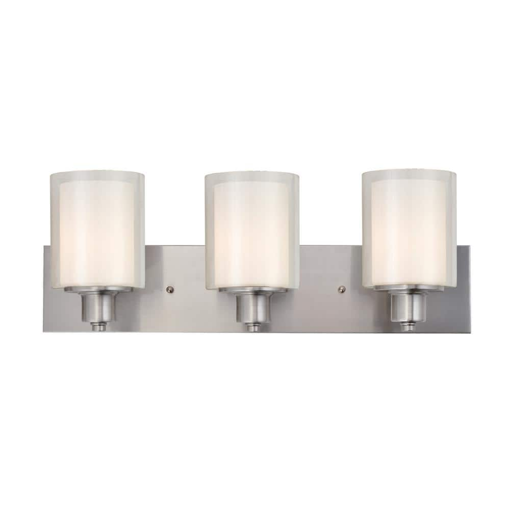 Design House Penn 3-Light Satin Nickel Vanity Light 579300 - The Home Depot