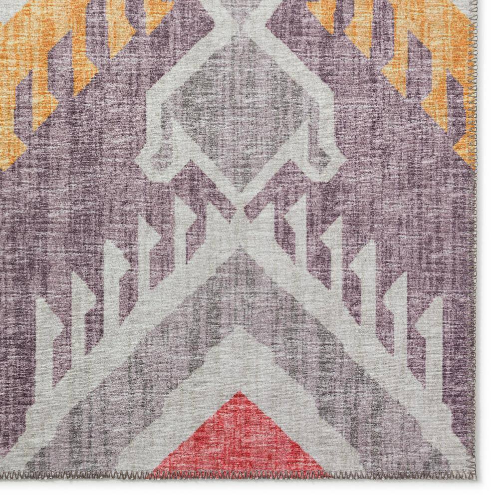 Ultra-Soft Chenille Geometric 10' x 14' Purple Area Rug with Non-Skid Backing