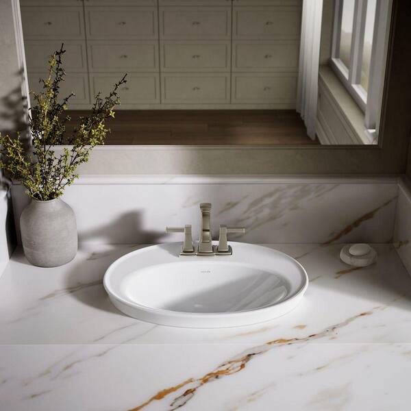 KOHLER Serif 22-1/4 in. Drop-In Vitreous China Bathroom Sink in