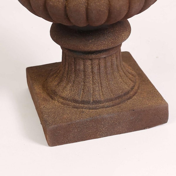 LuxenHome Classic Bronze MgO Fiberclay Urn Planter WHPL269 - The