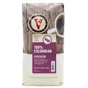 Whole Bean 40 oz. 100% Colombian Roast 2.5 lb. Bag Medium Roast Coffee Beans