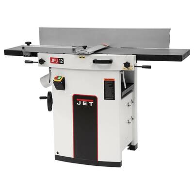 230-Volt, JJP-12 3 HP 12 in. Industrial Woodworking Planer and Jointer Combo with Closed Stand